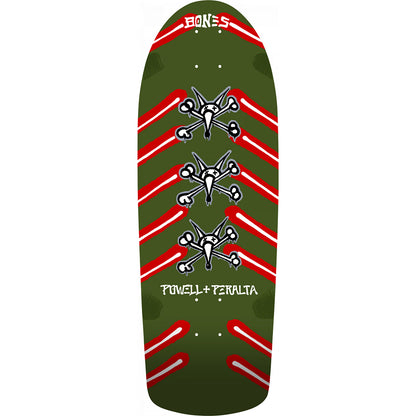 Powell Peralta Reissue OG Rat Bones Skateboard 10x30&quot; Deck  - Olive/Green - Seaside Surf Shop 