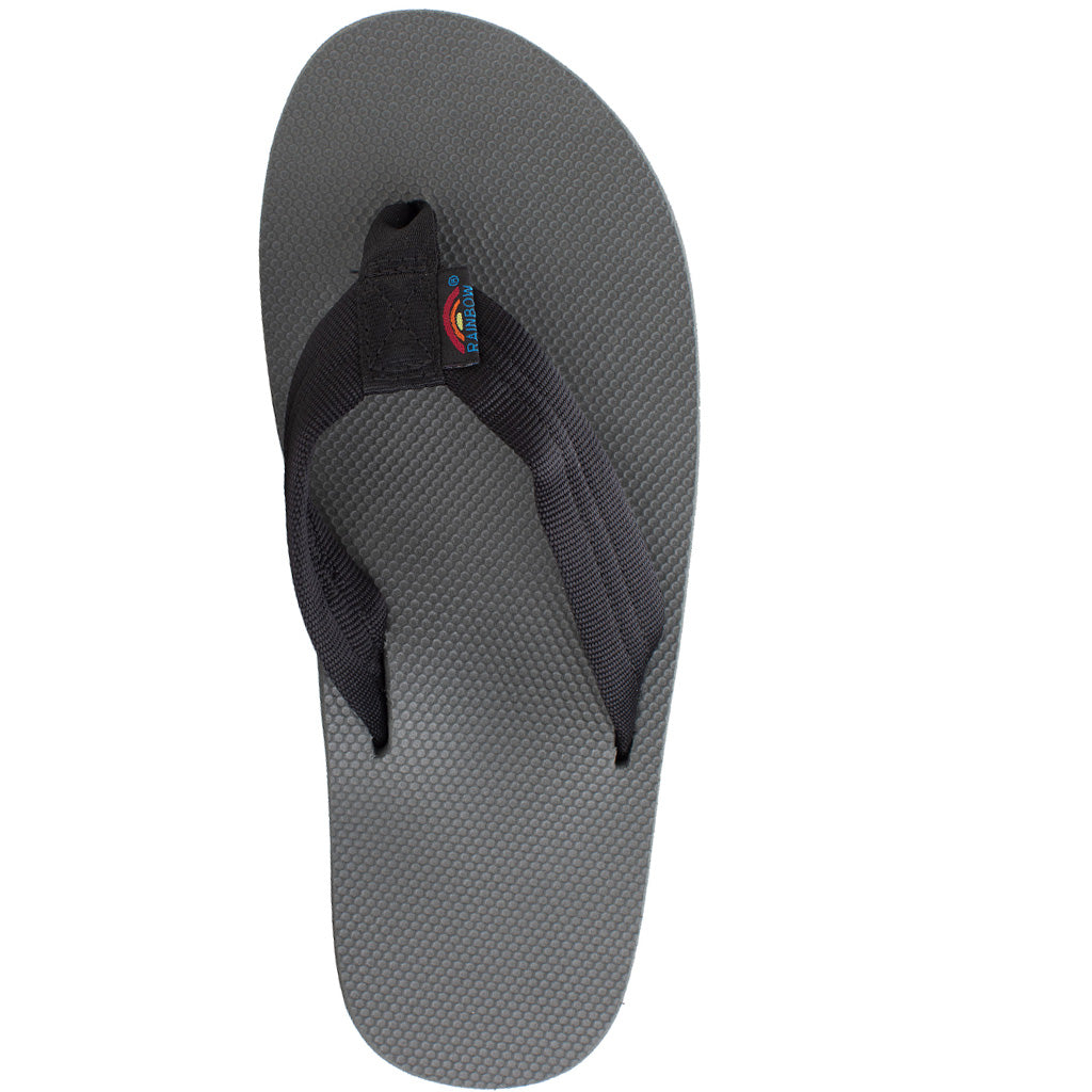 Rainbow Sandals Mens Classic Rubber Single Layer - Black/Grey - Seaside Surf Shop 