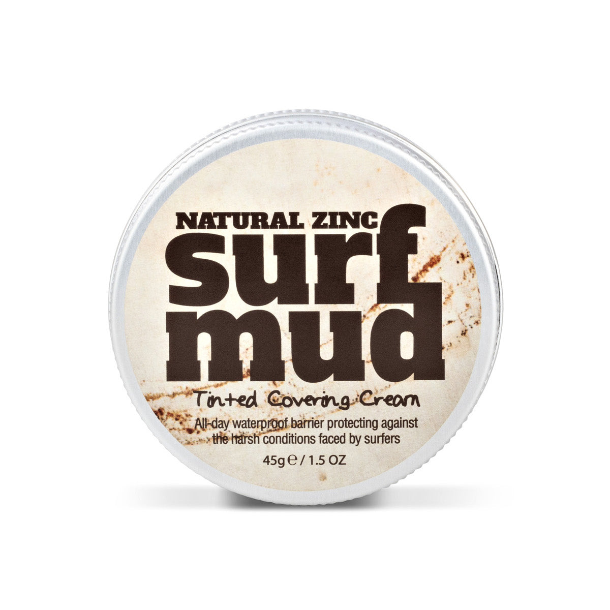 Surfmud - Natural Zinc Tinted Covering Cream Sunblock - 45g/1.5oz Tin - Seaside Surf Shop