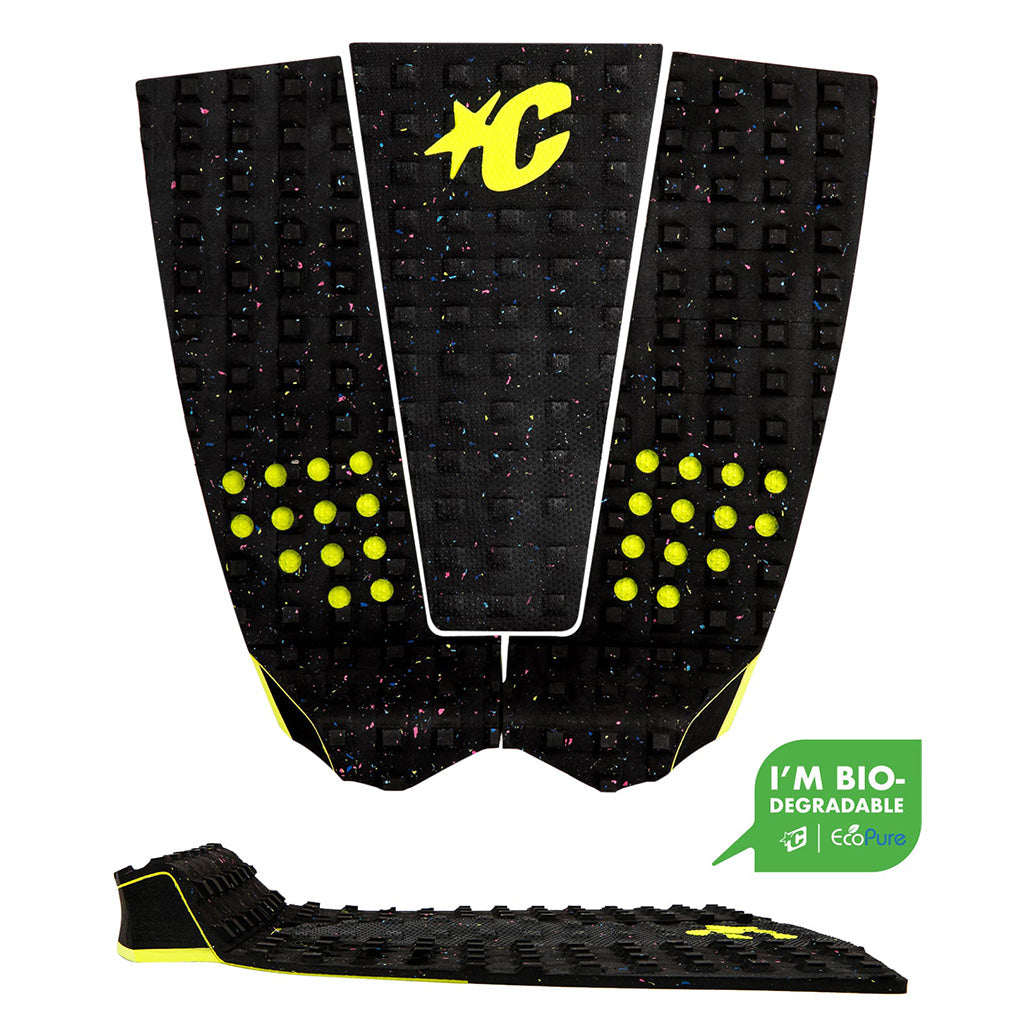 Creatures Italio Ferreira Lite Ecopure Traction Pad - Carbon/Lime - Seaside Surf Shop 