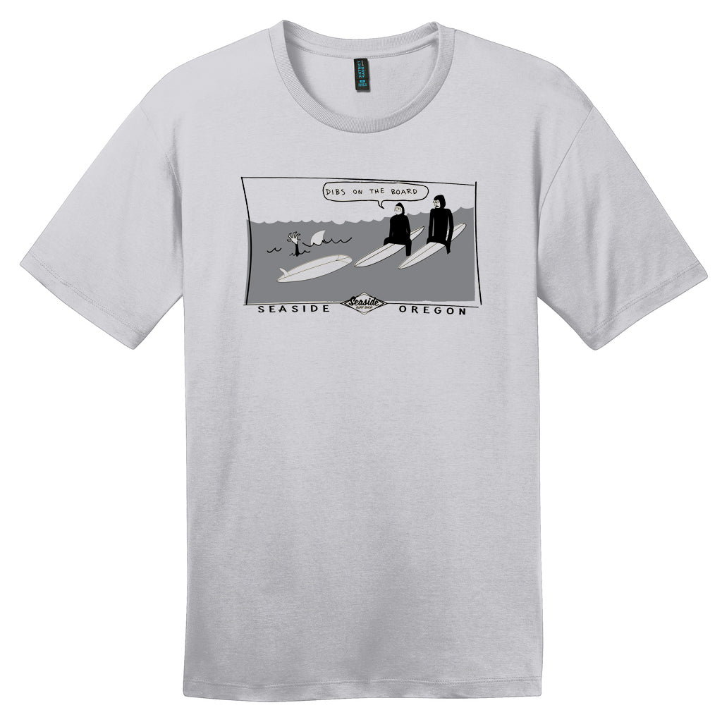 Seaside Surf Shop Mens Dibs Tee - Silver - Seaside Surf Shop 