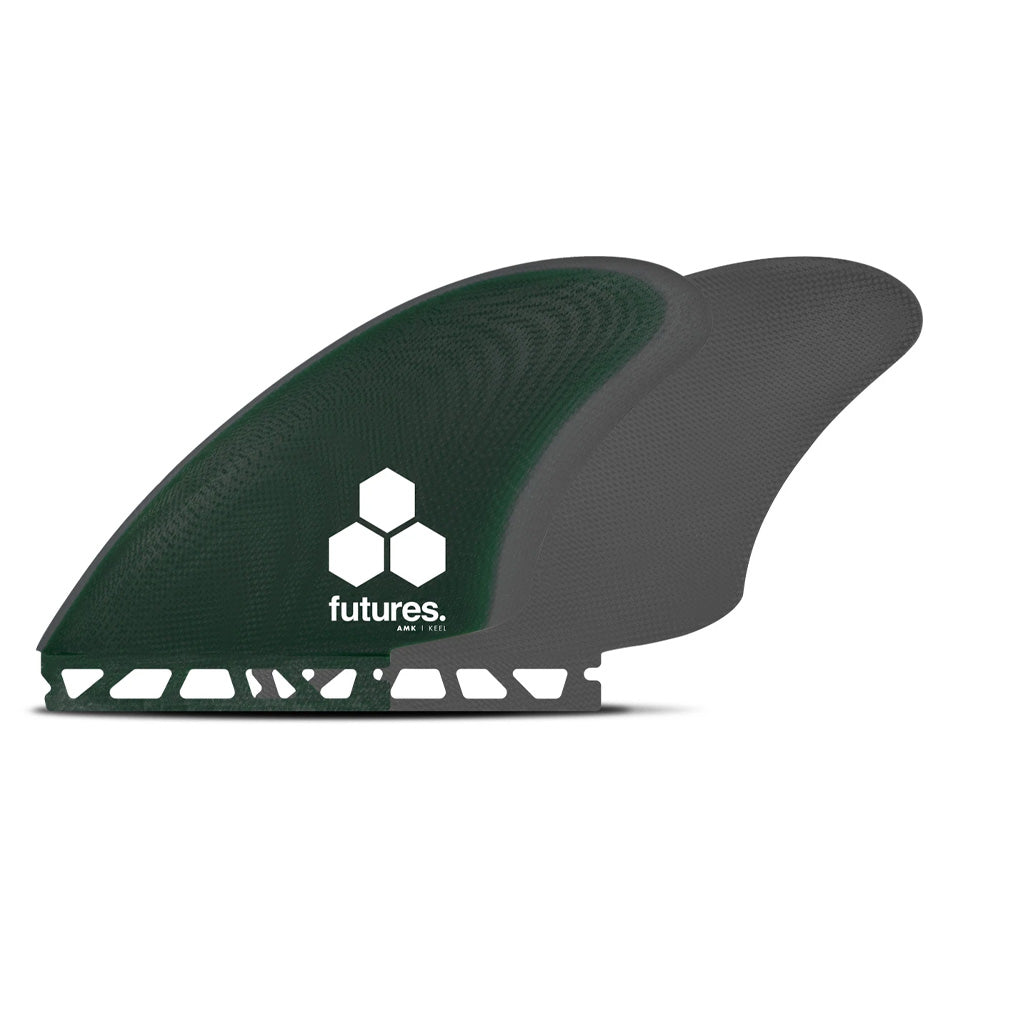 Futures Fins - Al Merrick Keel Twin Fin - Green/Gray - Seaside Surf Shop 