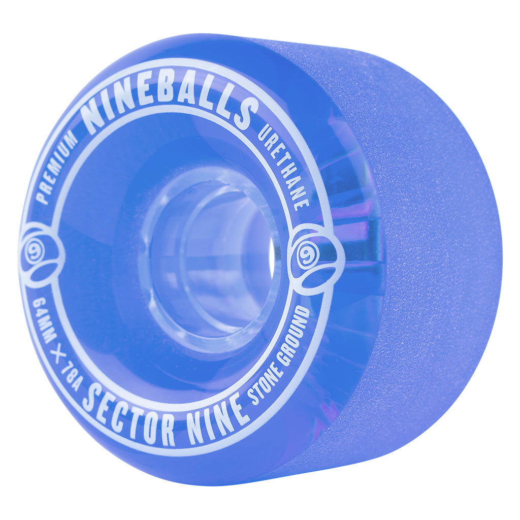 Sector 9 64mm 78A Nineballs Wheel Set - Light Blue - Seaside Surf Shop 