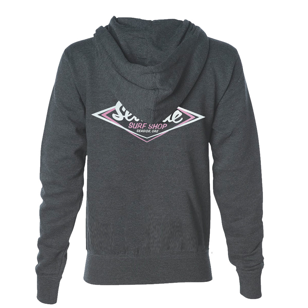 Seaside Surf Shop Womens Pullover Hoody - Charcoal Heather - Seaside Surf Shop 