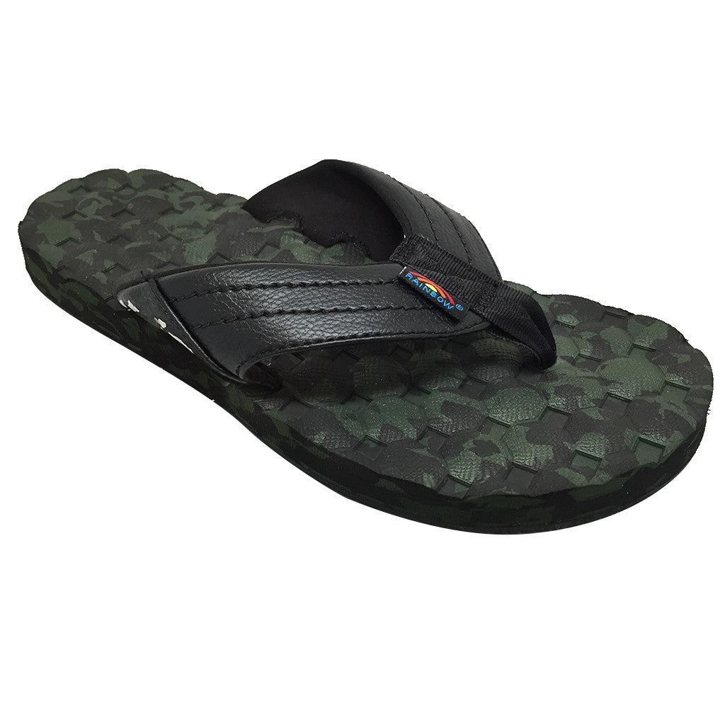 Rainbow Sandals Mens  Holoholo - Black/Green Camo - Seaside Surf Shop 