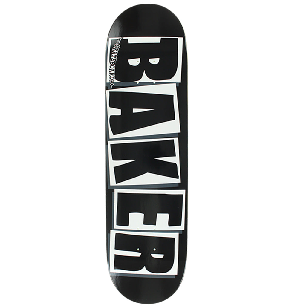 Baker Skateboards Brand Logo 8.475&quot; Deck - Black/White - Seaside Surf Shop 