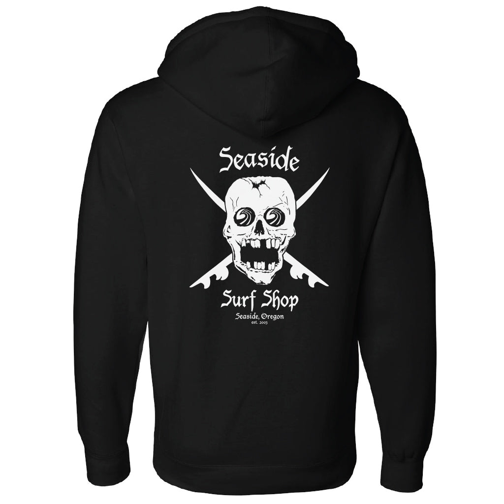 Seaside Surf Shop Mens Skull Hoody - Black - Seaside Surf Shop 