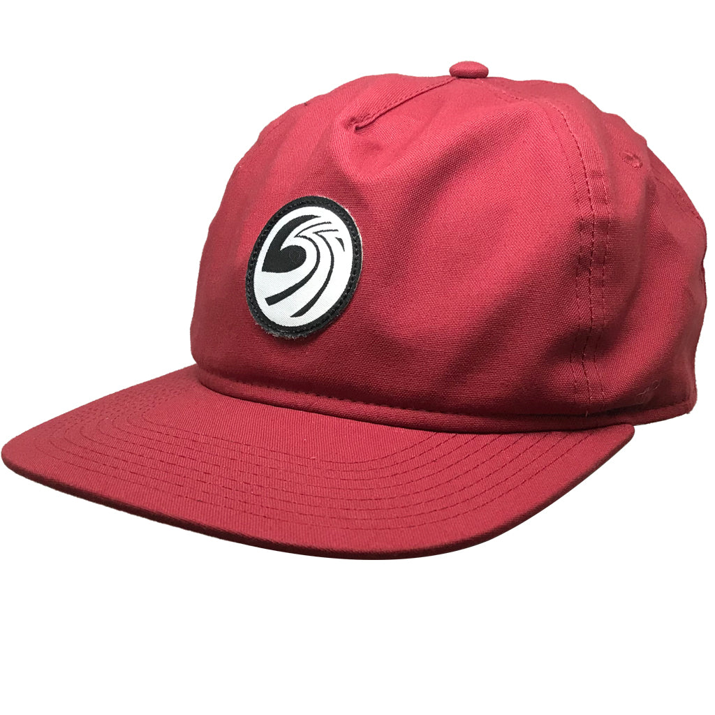 Seaside Surf Shop New Wave Logo Badge Cap - Crimson - Seaside Surf Shop 