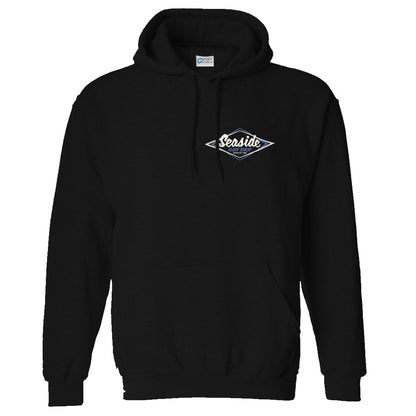 Seaside Surf Shop Mens Vintage Logo Pullover - Black - Seaside Surf Shop 