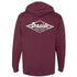 Seaside Surf Shop Mens Vintage Logo Pullover - Maroon - Seaside Surf Shop 