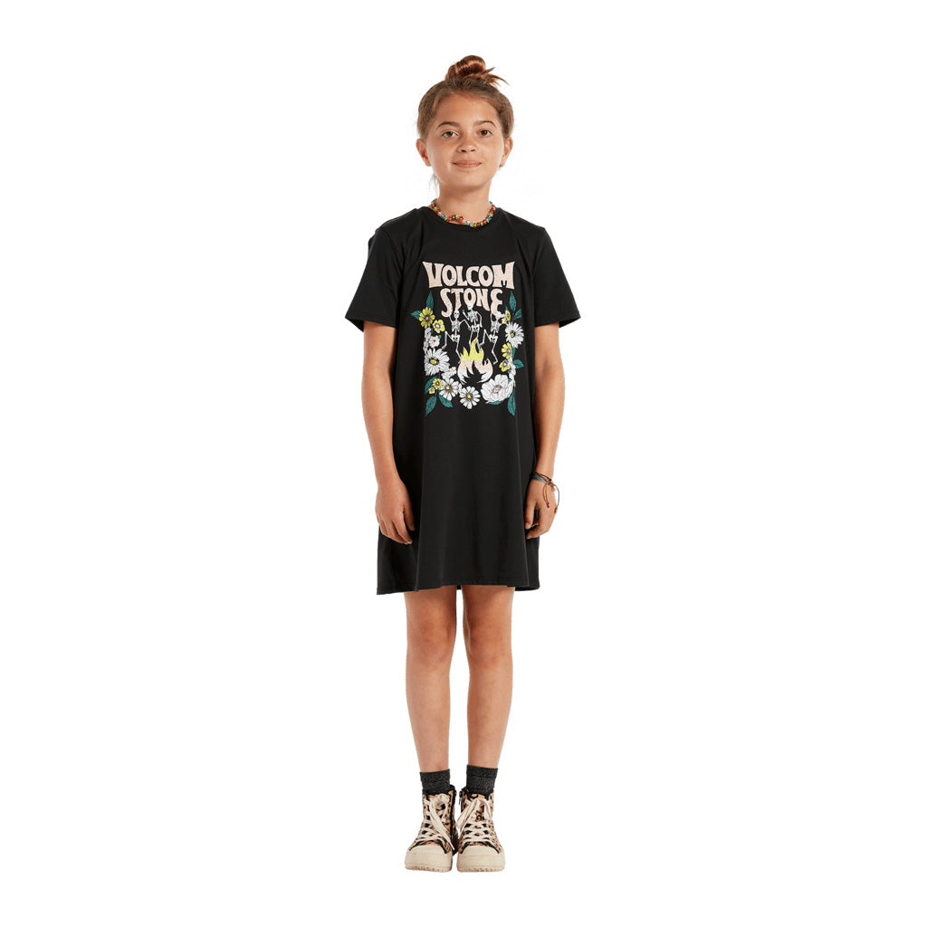 Volcom Girls Truly Stokin Dress - Black - Seaside Surf Shop 